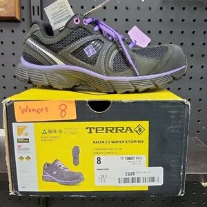 Terra Women's Black and Purple Athletic Shoes